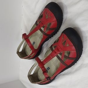 JBU by Jambu Red Mary Janes Dune Encore Size 7.5M Vegan Uppers